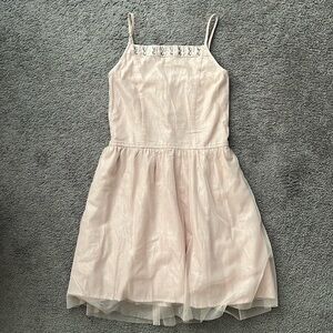 NWT Abercrombie kid girls pink sparkle dress size 15/16